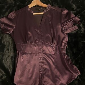 H&M Deep Purple Satin Blouse
